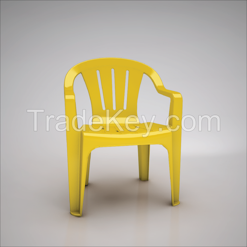 Plastic Armchair F1204 Yellow