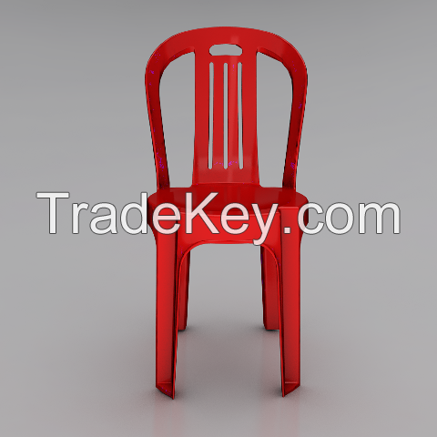 Plastic large 4- bar chair F168 Red