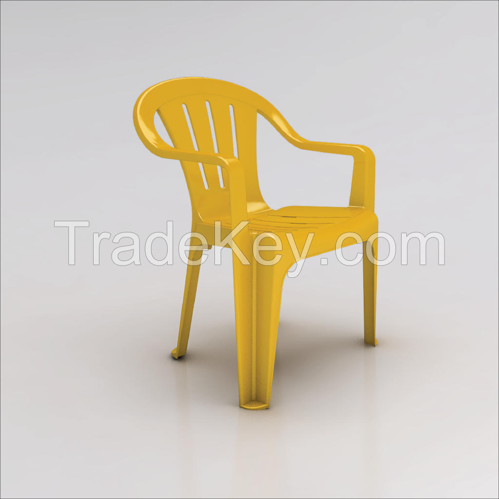 Plastic Armchair F1204 Yellow