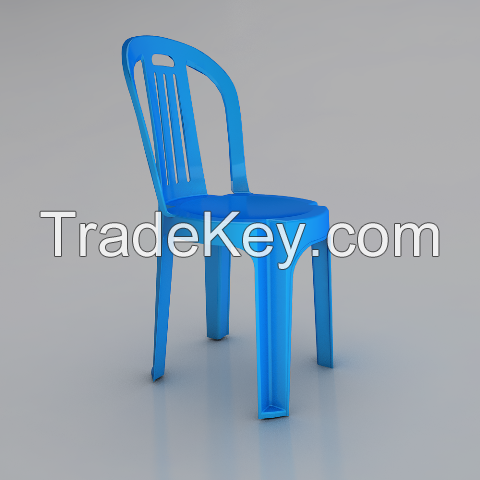 Plastic large 4- bar chair F168  blue