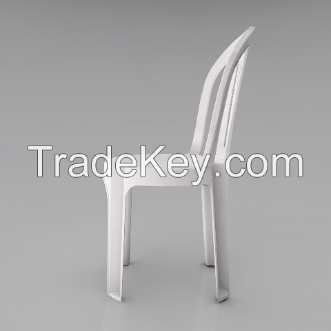 Plastic large 4- bar chair F168 white