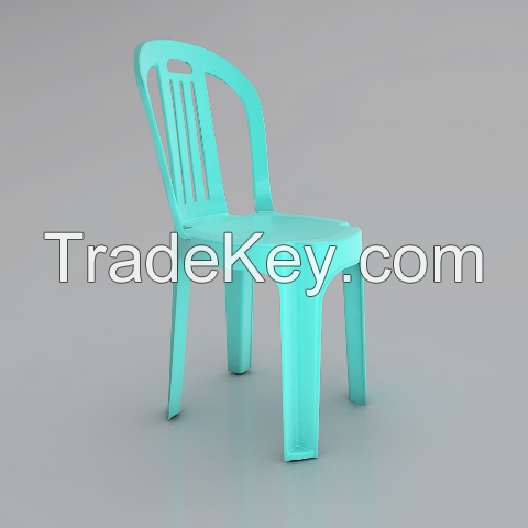 Plastic large 4- bar chair F168 light blue