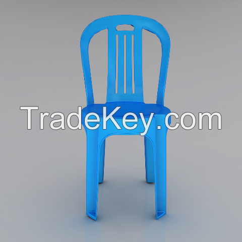 Plastic large 4- bar chair F168  blue