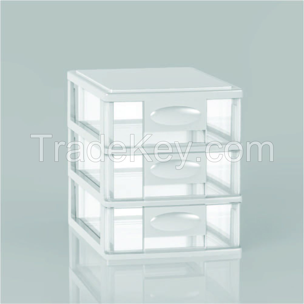 Hot sales solid plastic cabinet with spectacular designs T40415-3 Drawer Mini Cabinet