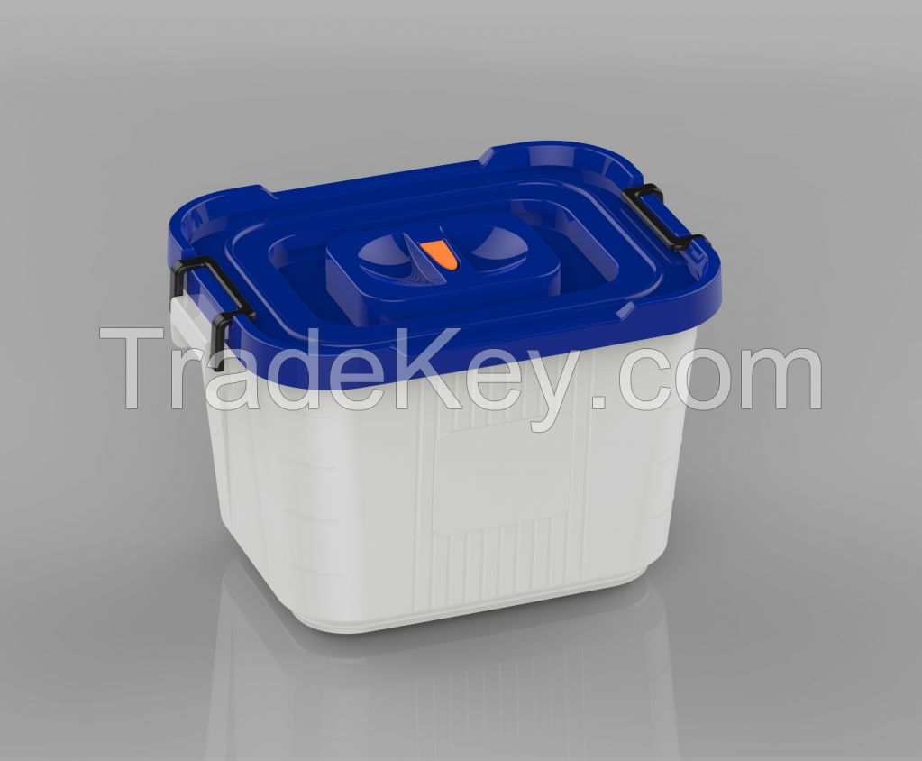 Plastic multi-purpose Container No.B1066 White- Blue