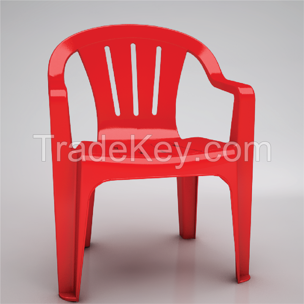 Plastic Armchairs are comfortable and solid designs, use premium materials, variety of shapes F1204 Armchair- Red