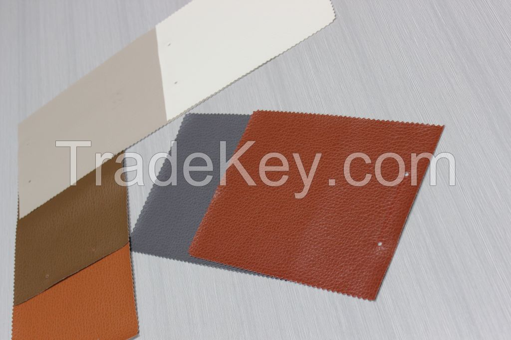 Factort price lichee pattern embossed pvc leather for car seat , sofa