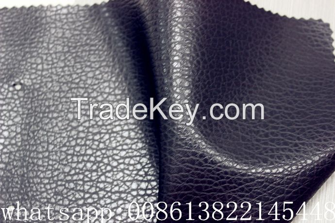 Factort price lichee pattern embossed pvc leather for car seat , sofa