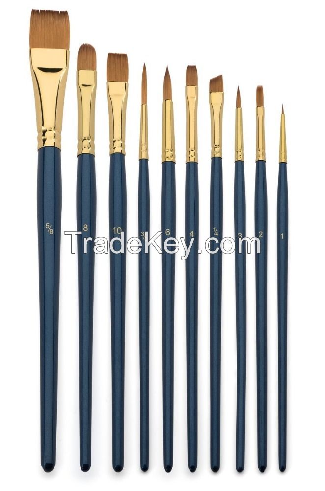Bulk Paint Brushes for Kids Synthetic fibrt hair Paint Brushes for Oil Acrylic Watercolor