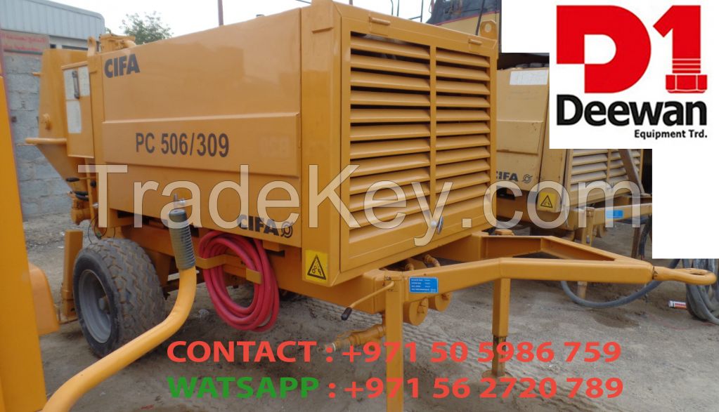 USED CIFA PORTABLE CONCRETE PUMP FOR SALE