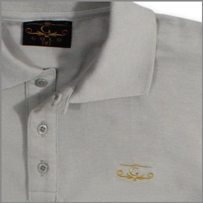 Slim Fit Polo Shirt with 9Ct Gold