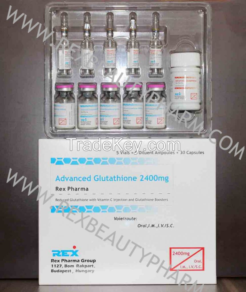 Skin Brightening Glutathione 2400mg Lyophilized Powder Injection Super Whitening &Big Specification Glutathione