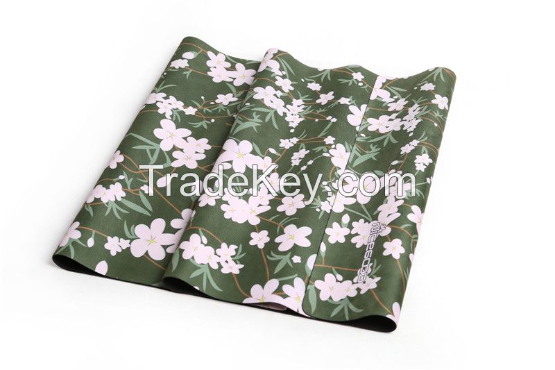 2016 hot selling organic custom printed natural rubber yoga mat