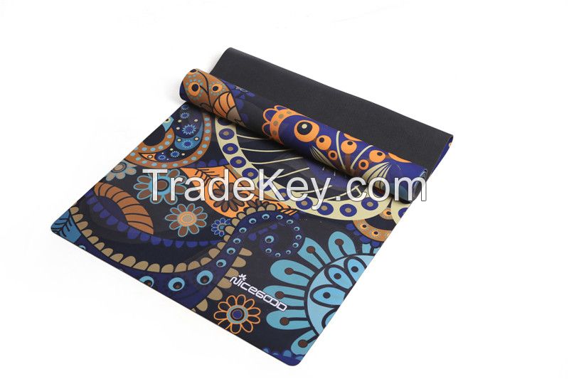 custom eco friendly full color digital printed natural rubber yoga mat