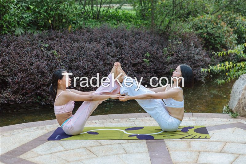 custom eco friendly full color digital printed natural rubber yoga mat