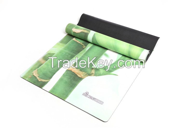 full color print private label natural rubber yoga mat