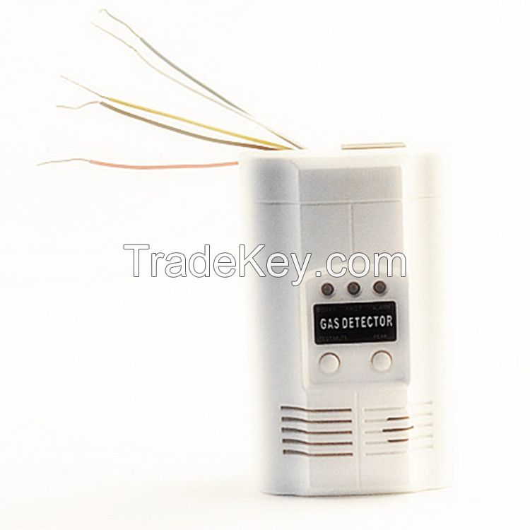 DC12V-28VDC Wire-in Combustible LPG Gas Leak Detector Alarm with Relay Output Electronic Gas Detector Fire Alarm Hs-Ga543