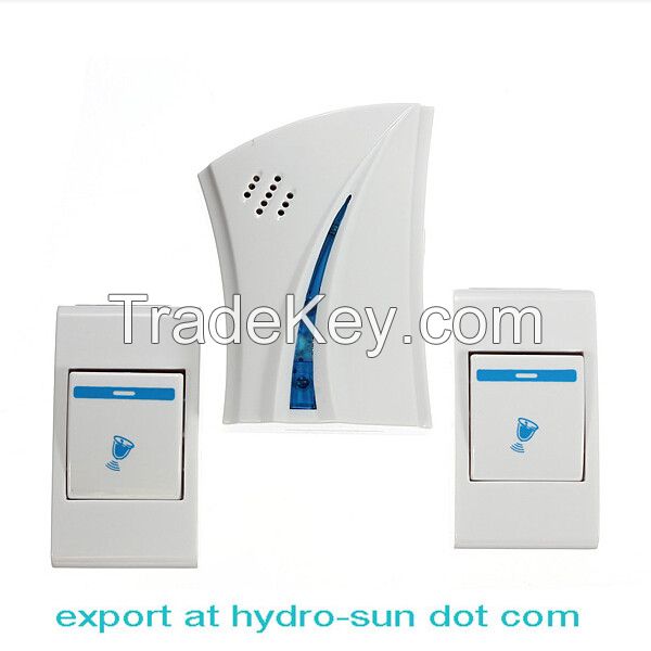 Home Entry Access Control Door Bell Chime Doorbell Wireless Remote Control Alarm with 36 Melody Music + 2 Buttons