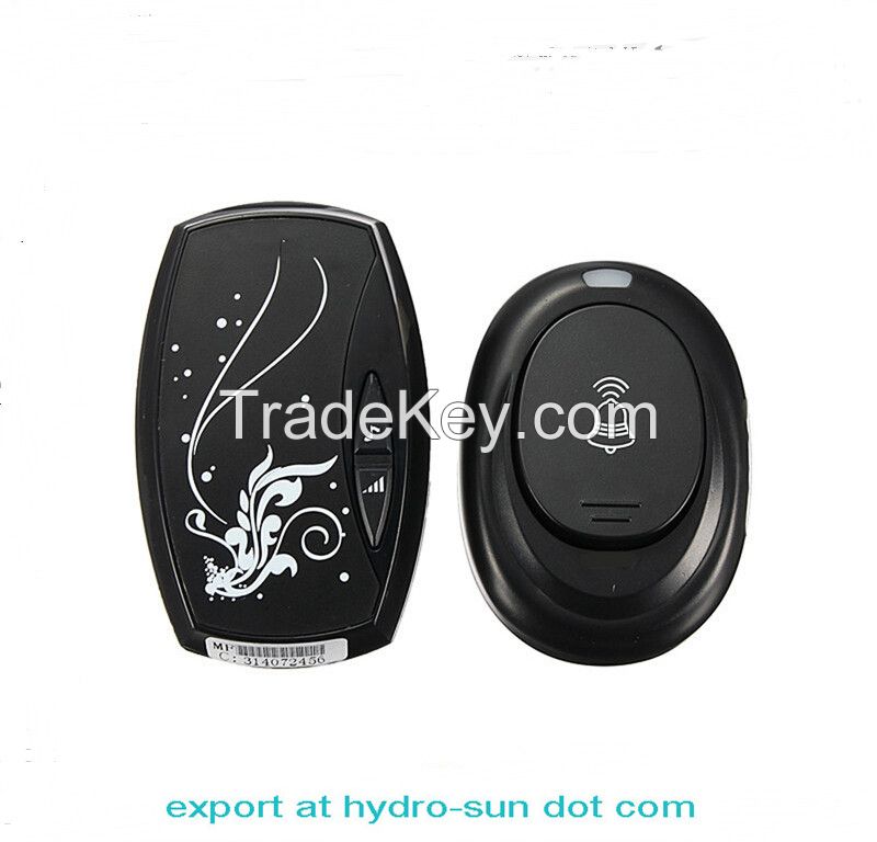 Waterproof Black EU Plug-in 220V AC Digital LED 36 Cord Song Music 100M Range Wireless Remote Control Home Door Bell Doorbell