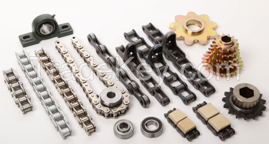 Roller chain and sprockets