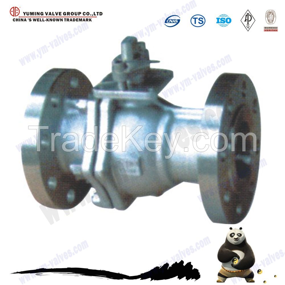 wcb/cast steel two pieces flange floating ball valve