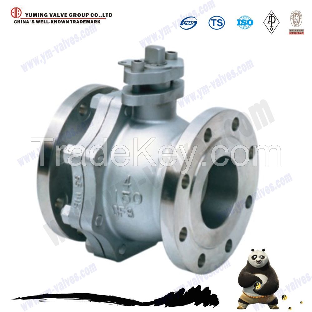 wcb/cast steel two pieces flange floating ball valve