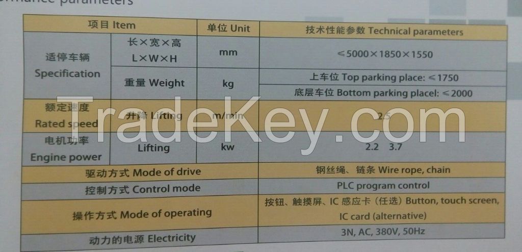 vertical lifting tower type parking system