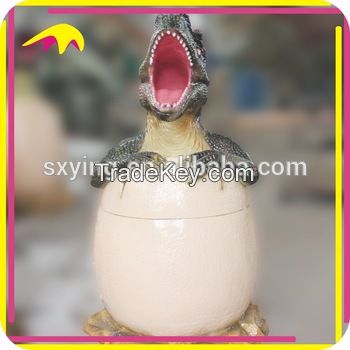 KANO4999 Newest Design Funny Fiberglass Dinosaur Egg Trash