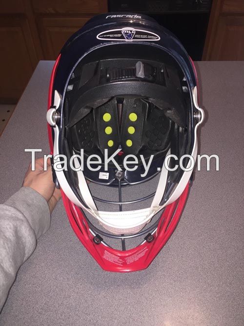 Lacrosse Helmet (Custom Navy Blue and Red