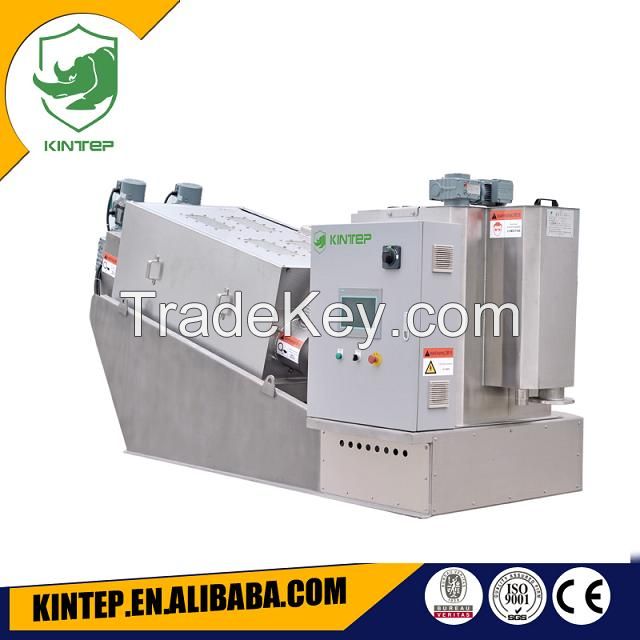 Spiral sludge dewatering machine for municipal sewage treatment