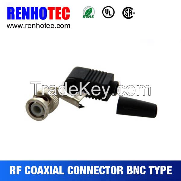 75ohm bnc plug male connector for cables, crimp bnc adapter, plastic housing bnc assembly, bnc for rg58/59