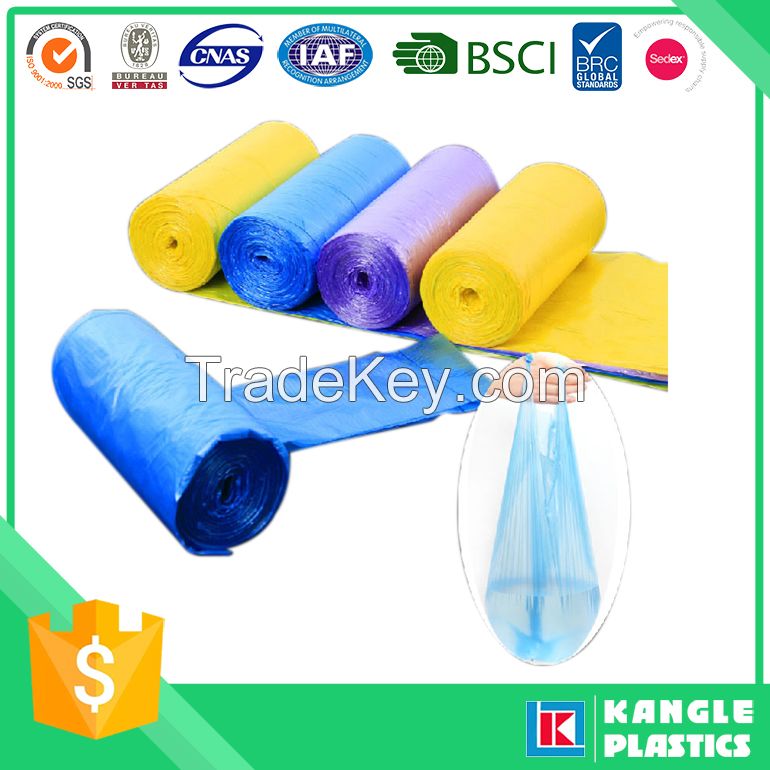 HDPE star sealed bottom trash bag on roll