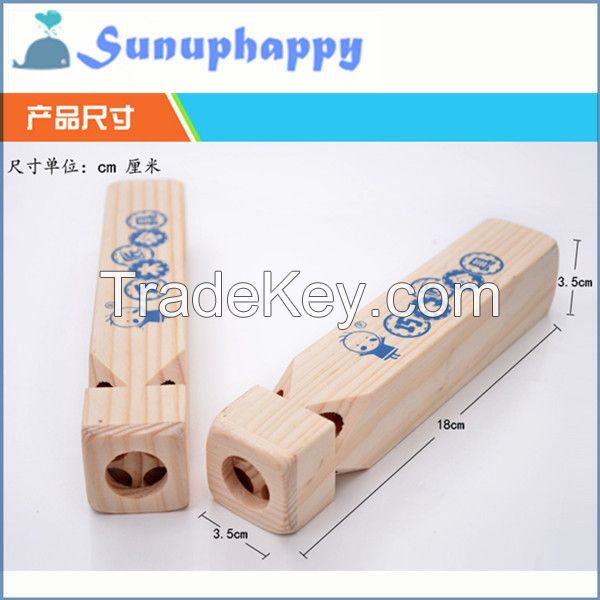 High quality custom solid wooden train blare whistle for children