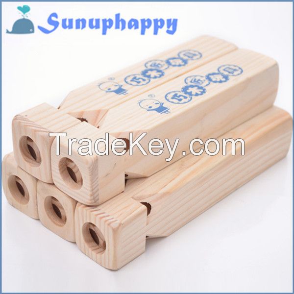 High quality custom solid wooden train blare whistle for children