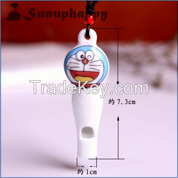 Wholesale new design custom cute cartoon ceramic whistle