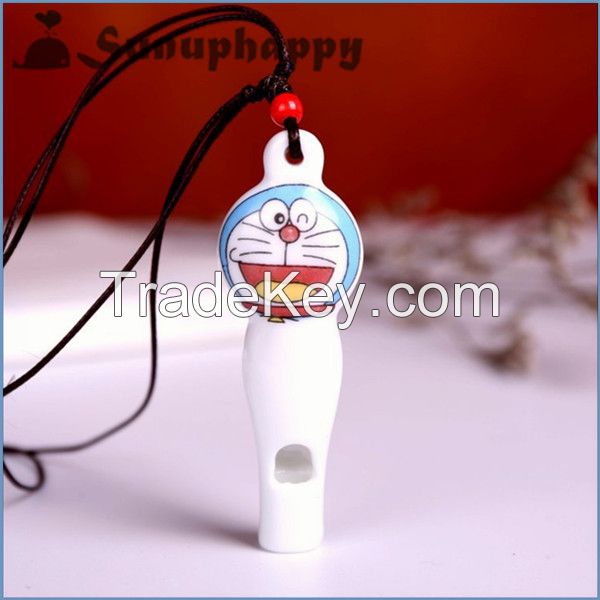 Wholesale new design custom cute cartoon ceramic whistle