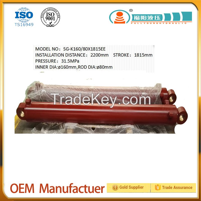 hydraulic cylinder for gabarge truck, agicultural truck, 31.5MPa