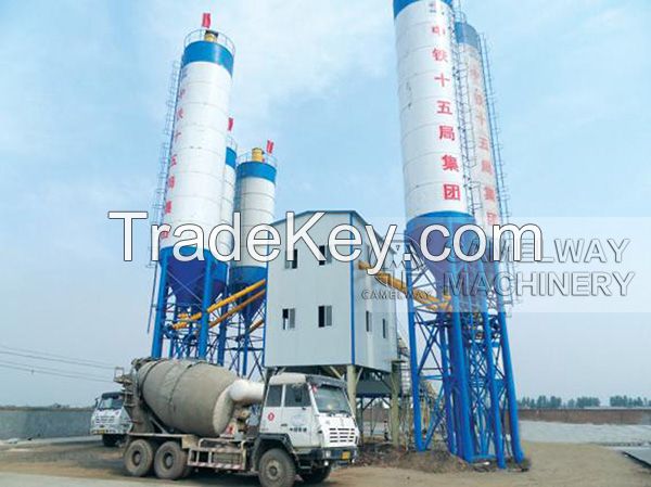 HZS series concrete batching plant/JS concrete mixer/screw conveyor/tower crane