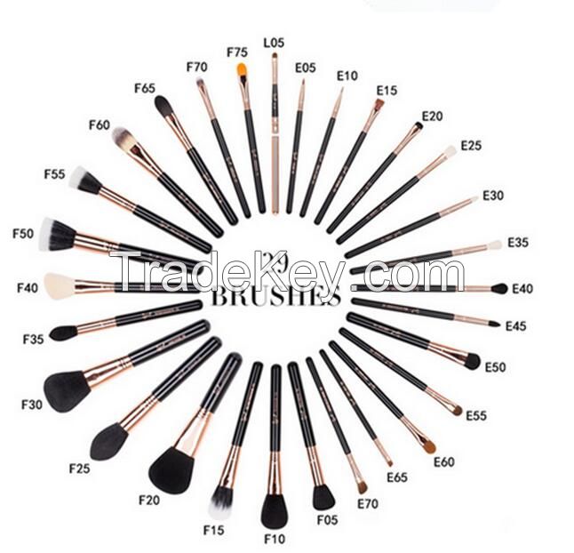 hot sell 29pcs professional makeup brushes set with makeup bag
