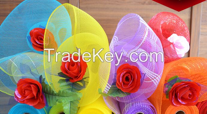 high quality 53cm*10 yards plastic deco mesh for wedding decoration