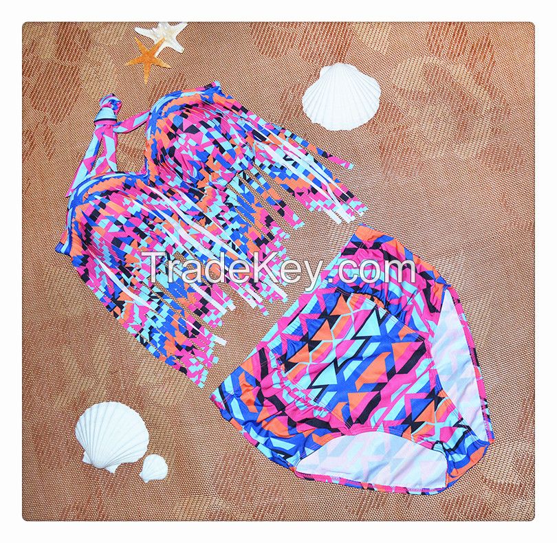 Grandlong Foreign trade in Europe and America new women Fat fringed bikini swimsuit