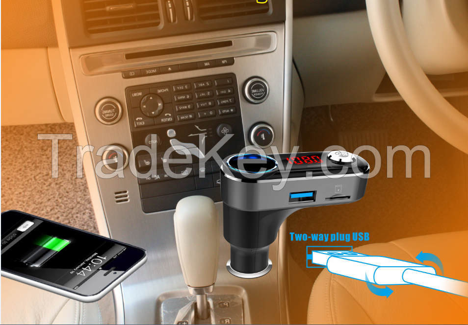 Bluetooth Car MP3 FM Transmitter with dual USB car chargers(5V/2.1A) a