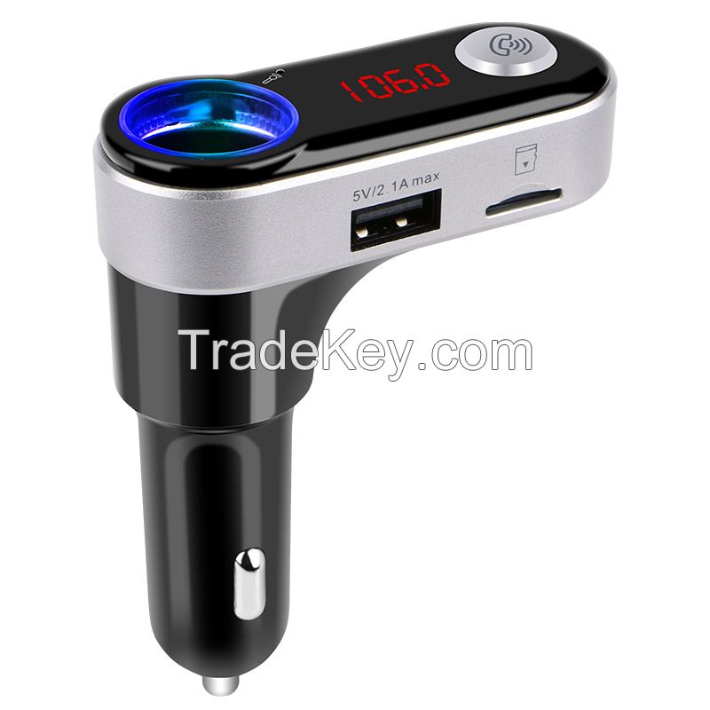 Bluetooth Car MP3 FM Transmitter with dual USB car chargers(5V/2.1A) a