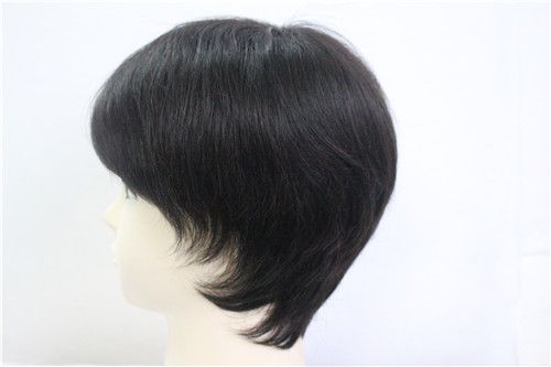 Short human hair for middle aged and elderly