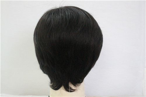 Short human hair for middle aged and elderly