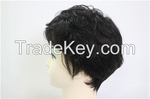 Short human hair for middle aged andelderly