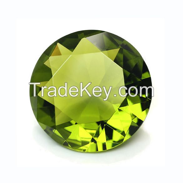 Green Glass Crystal Gemstones