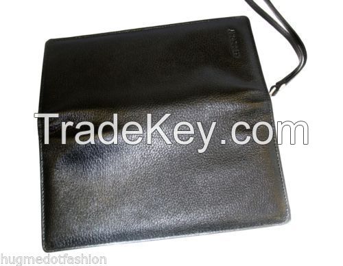 Brown & Black Leathertravel Holder Wallet: Passport Cum Credit Card Organizer