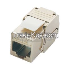 CAT.6 FTP Zinc Die-casting Keystone Jack 180 Degree Slim Type