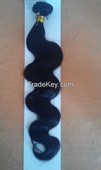 Brazilian virgin human hair wefts body weave 14inch